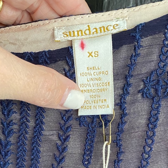 NWT Sundance Emma Graceful Sheath Dress Sapphire Blue-Size XS - Picture 8 of 10